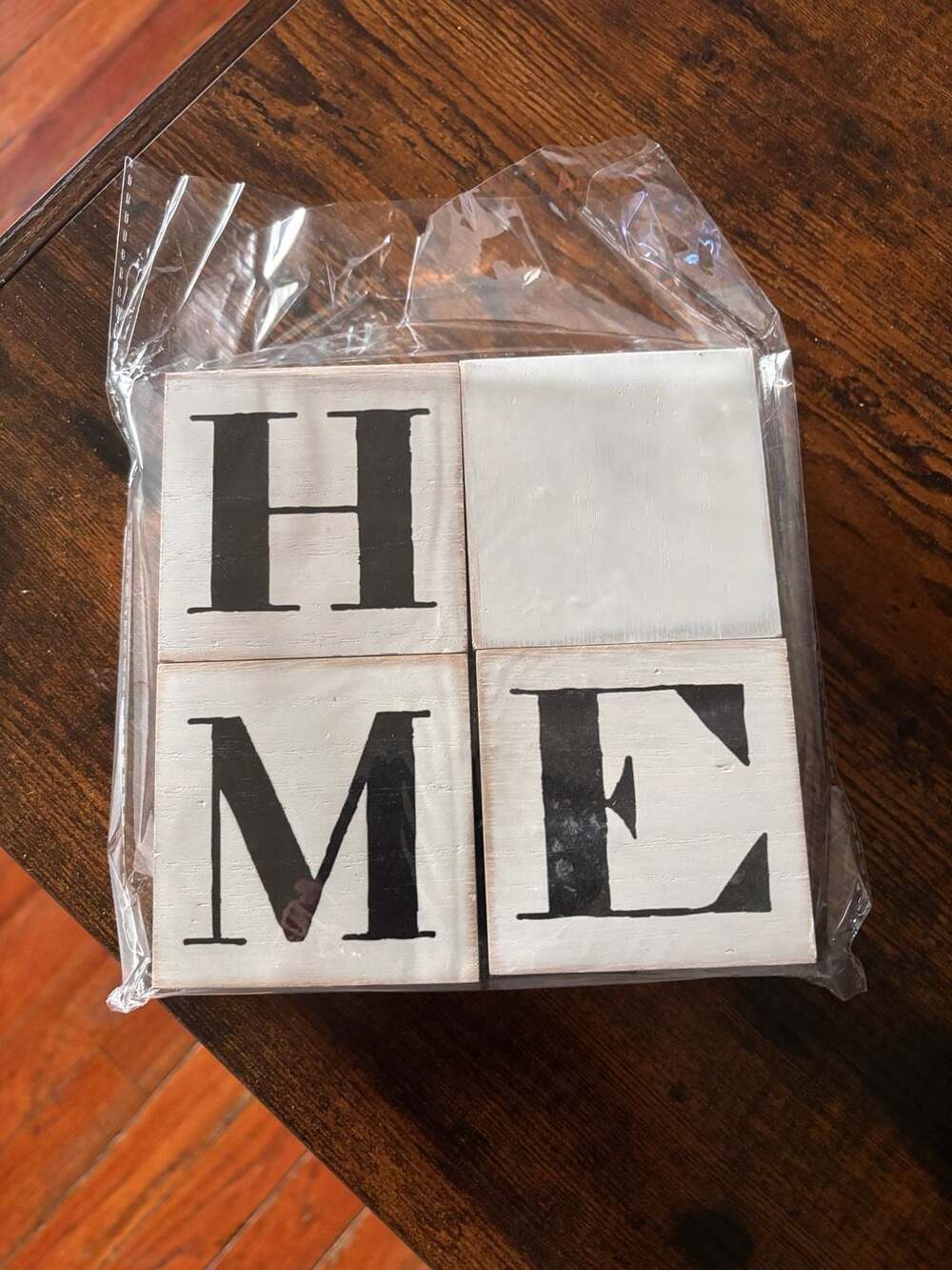 Penny LaneHOME Wooden Block Decorative Tile Set-4 sets available-price per set